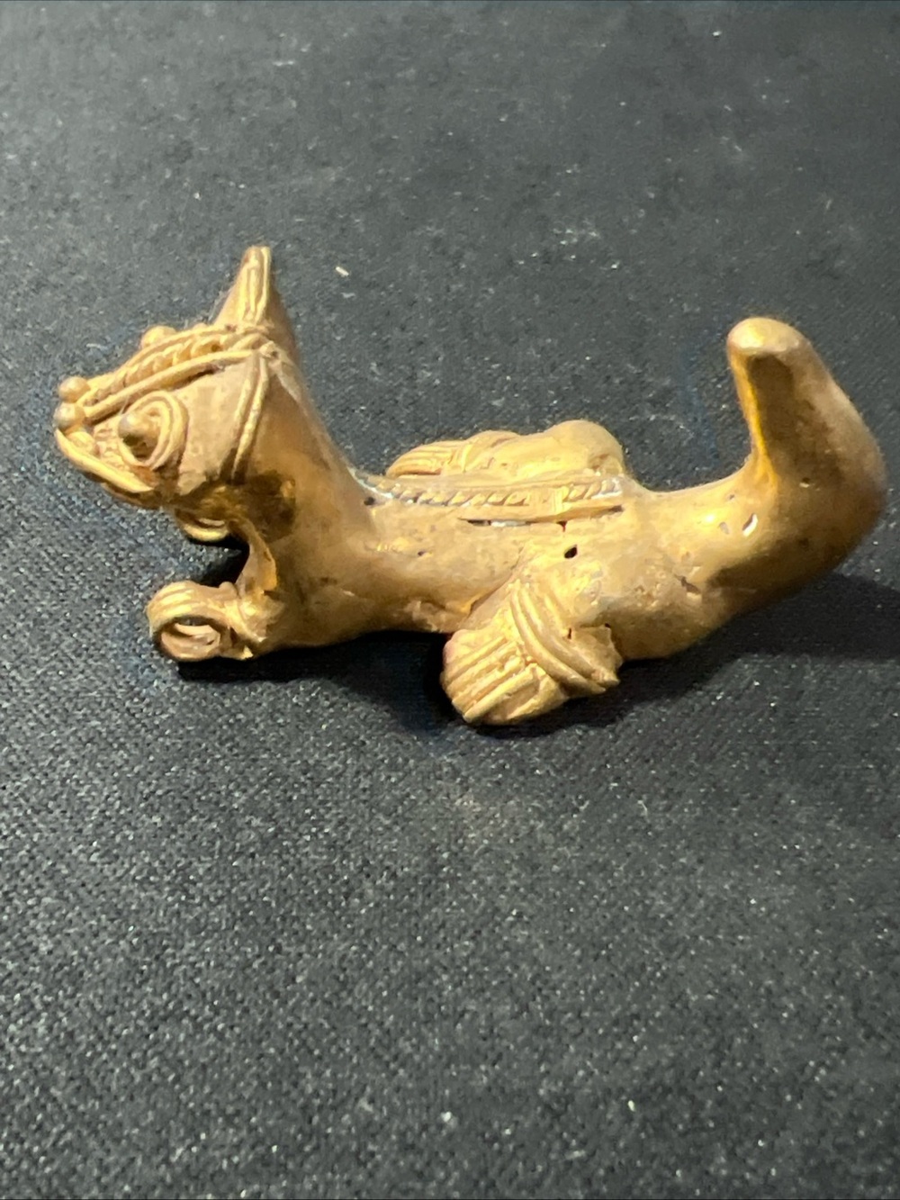 TUMBAGA Gold & Copper Alloy Zoomorphic Figurine/Pendant Columbian Art